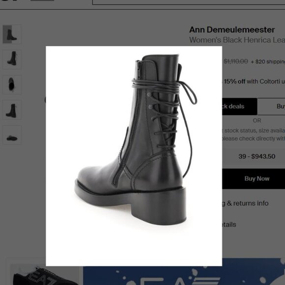 NIB Ann Demeulemeester Henrica boots, EU38/US8 - Picture 2 of 15